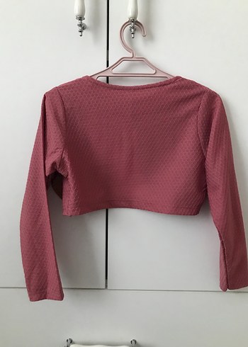 Bordo Kız Çocuk Uzun Kollu Bolero - Görsel 2