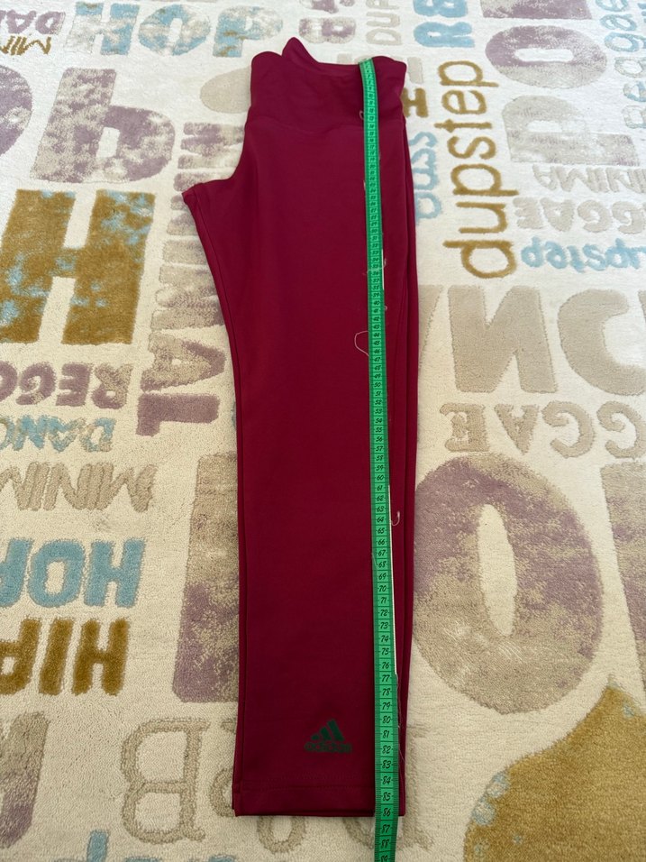 Bordo Kadın Spor Tayt, Normal Boy, Esnek - Görsel 2