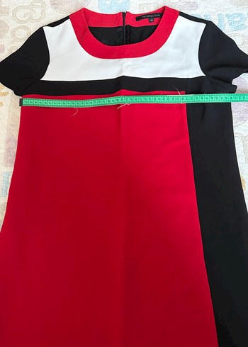 Kırmızı Siyah Midi Casual Elbise - Görsel 4