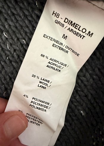 Gri simli hırka - Görsel 6