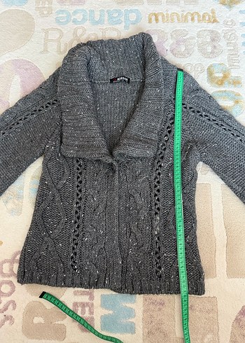 Gri simli hırka - Görsel 3