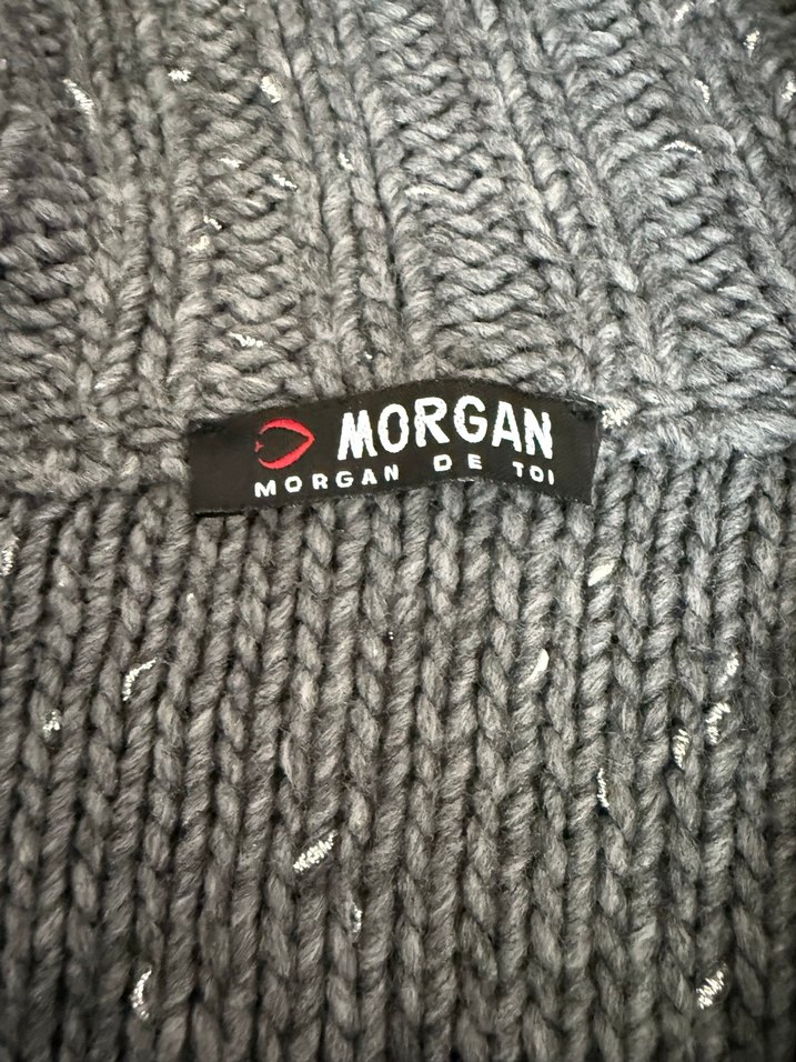 Gri simli hırka - Görsel 5