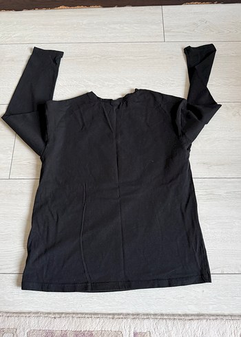 Uzun Kollu Ayıcık Baskılı Siyah Sweatshirt - Görsel 5