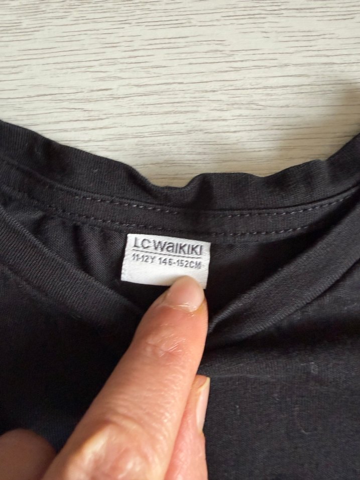 Uzun Kollu Ayıcık Baskılı Siyah Sweatshirt - Görsel 2