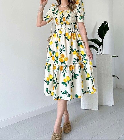 120cm midi elbise