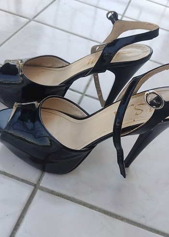 Diğer Kadın Siyah Rugan Stiletto Topuklu Ayakkabı