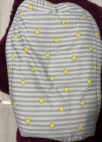 Gri Desenli Bebek Uyku Yatağı ve Yastığı - Görsel 5