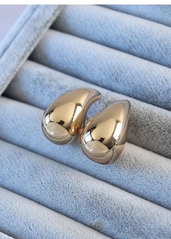 Parlak Altın Mini Küpe - Görsel 2