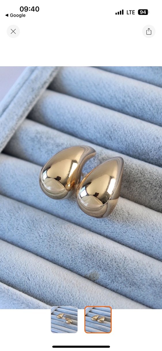 Parlak Altın Mini Küpe - Görsel 2