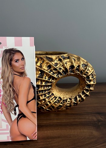 Siyah Mini Strappy Gotik Kadın Pijama - Görsel 2