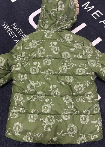 Kapüşonlu, Kürklü, Desenli Erkek Çocuk Mont - Görsel 5