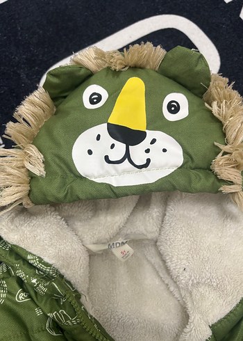 Kapüşonlu, Kürklü, Desenli Erkek Çocuk Mont - Görsel 4