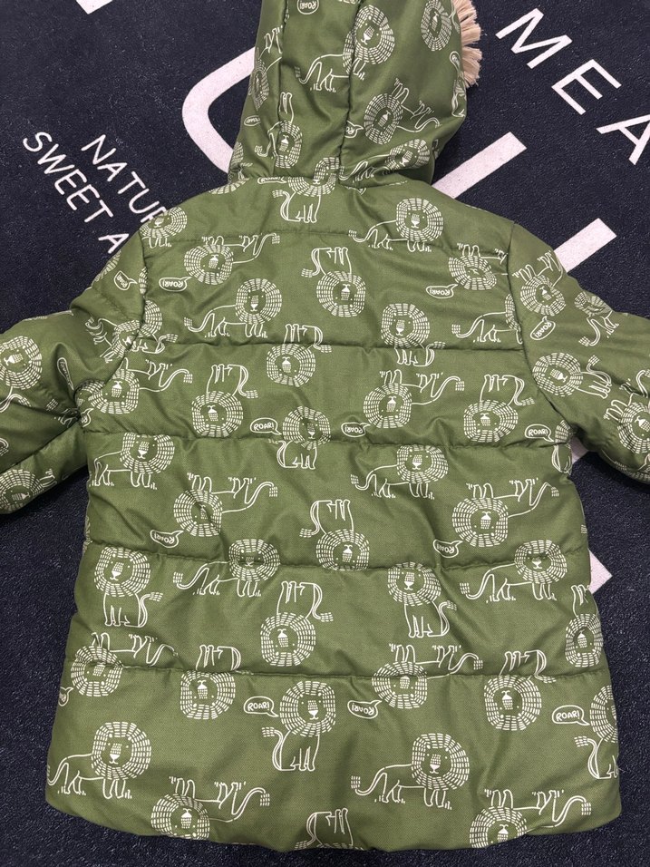 Kapüşonlu, Kürklü, Desenli Erkek Çocuk Mont - Görsel 5