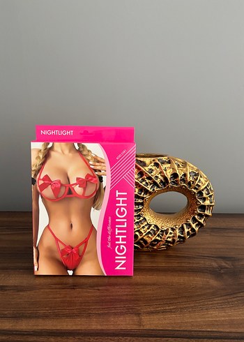 Kırmızı Fiyonk Detaylı Seksi Sütyen Takımı - Görsel 2