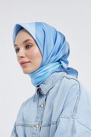 Diğer QEF Degrade Twill Eşarp Mavi
