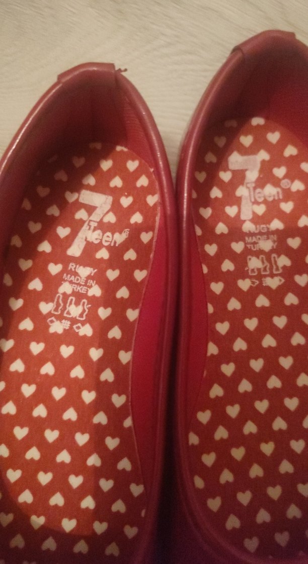 Kız Çocuk Kırmızı Fiyonklu Babet Ayakkabı - Görsel 4