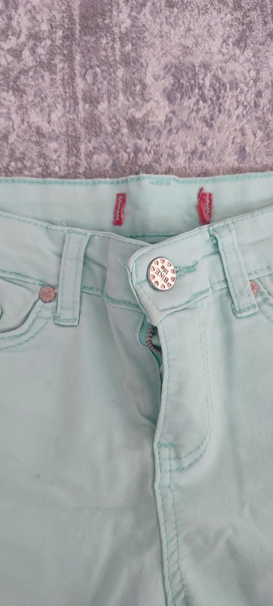 Turkuaz Pamuklu Kız Şortu - Görsel 3