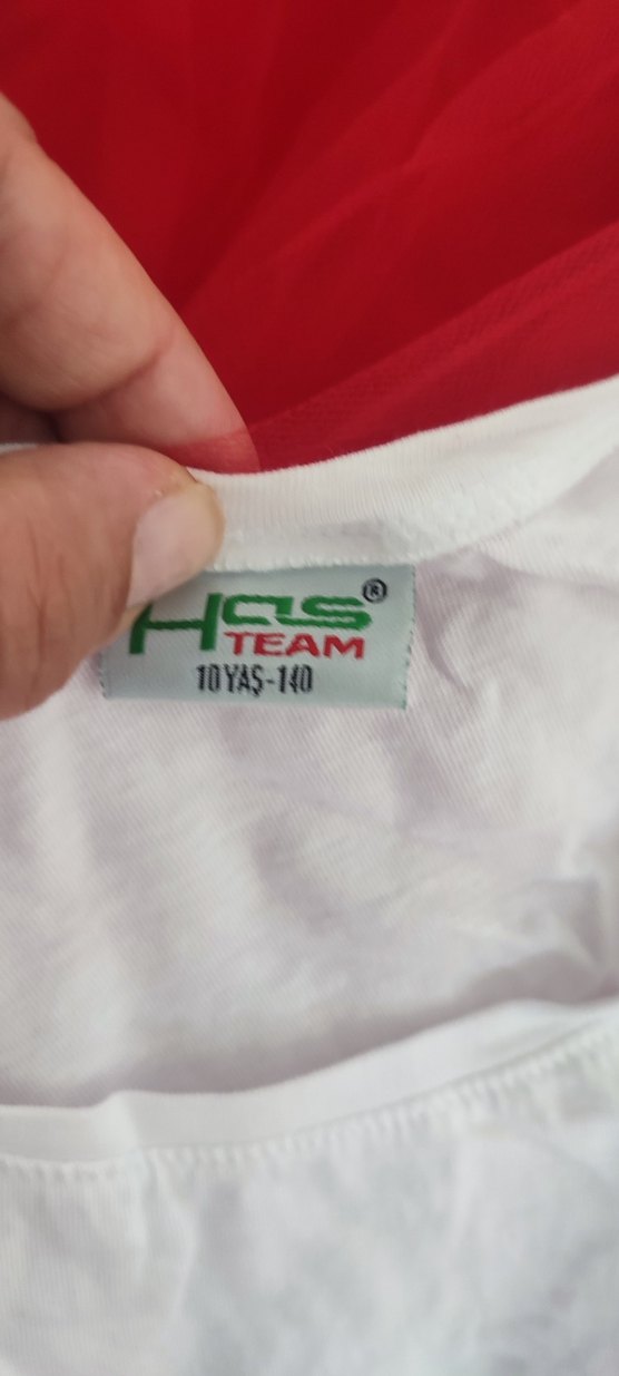 Kız Çocuk Kırmızı Dantel Nakışlı Etek - Görsel 3