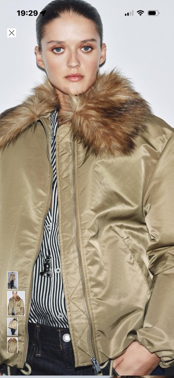 Bej Parlak Kadın Kemerli Ceket - Görsel 2