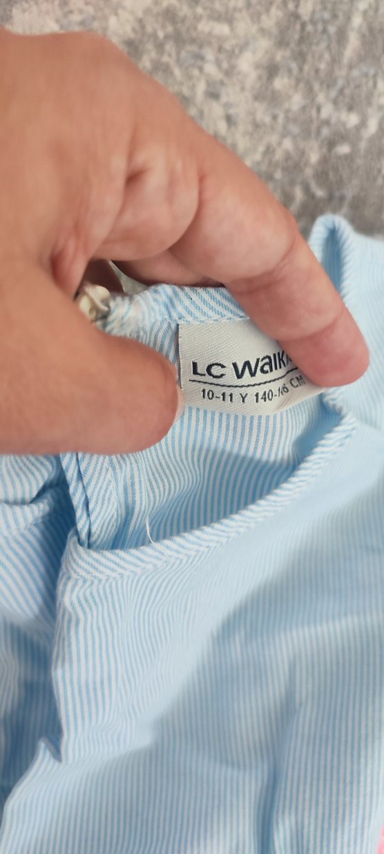 Mavi Nakışlı kız bluz - Görsel 3