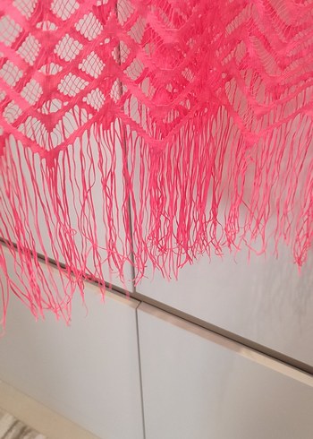 Pembe Dantelli plaj elbisesisi - Görsel 5