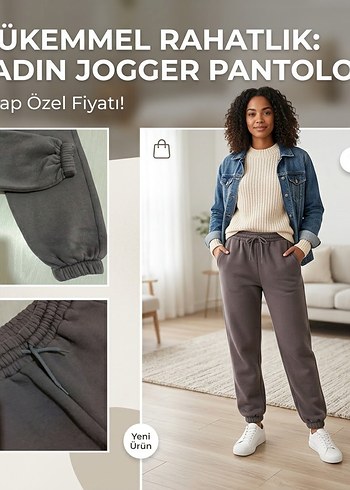 Diğer Sik Ve Rahat Kadin Jogger Pantolon