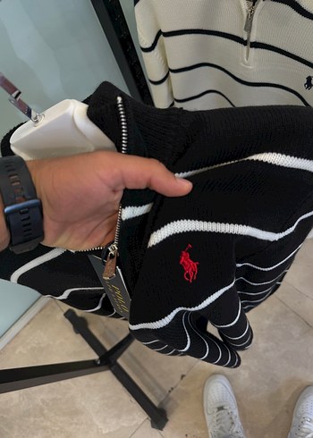 m Beden siyah Renk Polo Ralph Lauren Yarım Fermuarlı Erkek ve kadın Kazak