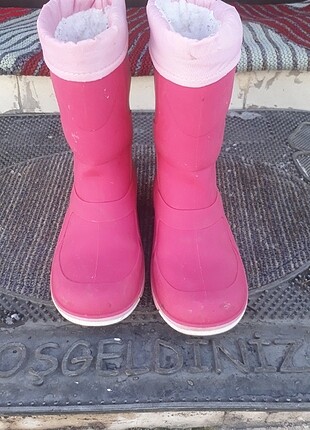 Çocuk çizme pembe kar botu