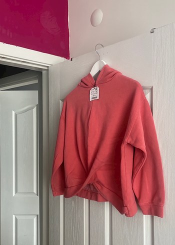 Kadın Kırmızı Rahat Kesim Sweatshirt - Görsel 5