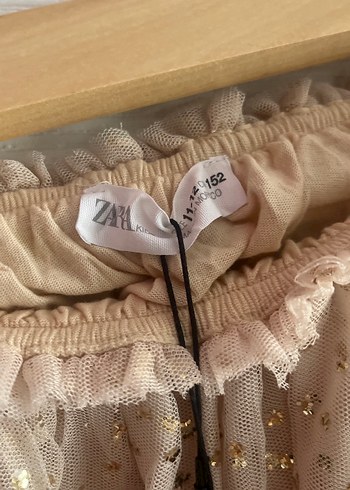 Nakışlı Bej Kız Çocuk Etek - Görsel 5