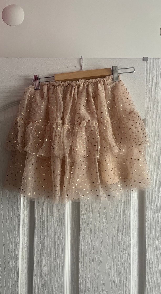 Nakışlı Bej Kız Çocuk Etek - Görsel 2
