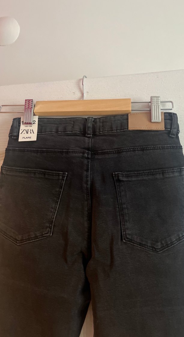 Siyah kız çocuk Kot Pantolon flare - Görsel 3