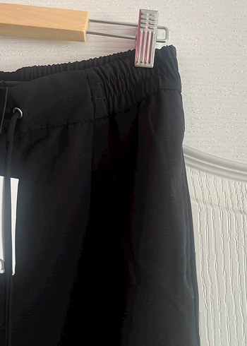 Siyah Salaş Midi Kadın Kumaş Pantolon - Görsel 6