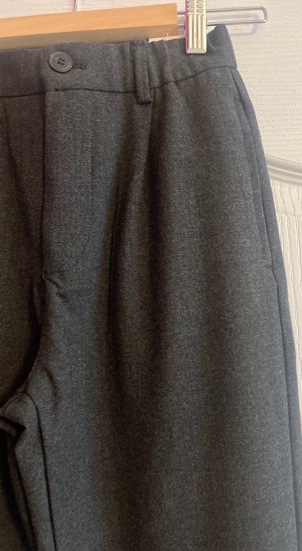 Gri erkek çocukKumaş Pantolon Pilili Normal Kesim - Görsel 2