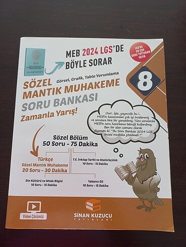 8. Sinan kuzucu Sınıf sözel mantık ve muhakeme soru bankası