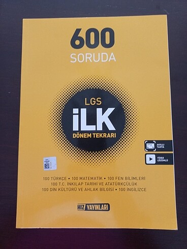 8. Sınıf hız yayınları 600 soruda ilk dönem tekrarı soru bankası