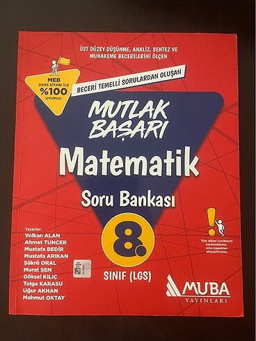 8. Sınıf muba mutlak başarı matematik soru bankası