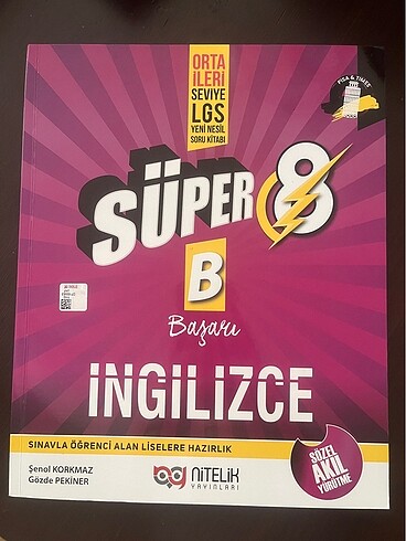 8. Sınıf nitelik yayınları süper 8 İngilizce soru bankası
