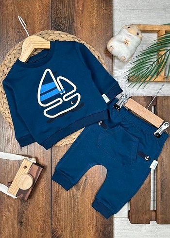 Uzun Kollu Lacivert Bebek Body - Görsel 2