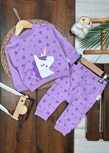 Unicorn Desenli Bebek Pijama Takımı - Görsel 2