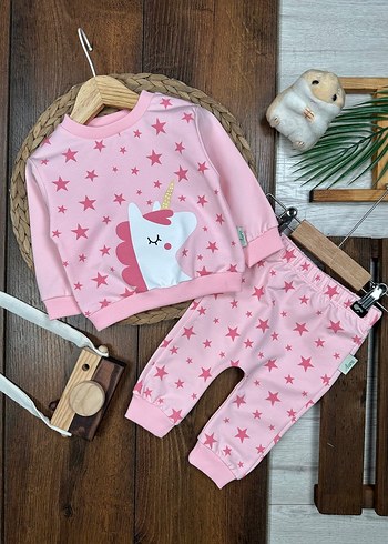 Unicorn Desenli Bebek Pijama Takımı - Görsel 3