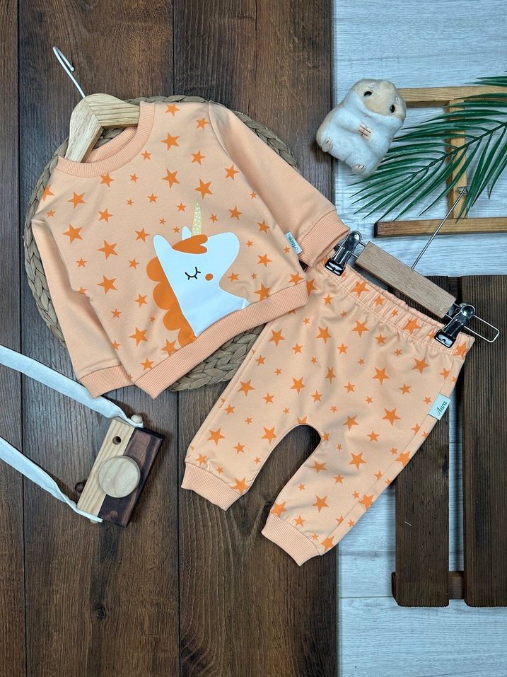 Unicorn Desenli Bebek Pijama Takımı - Görsel 4