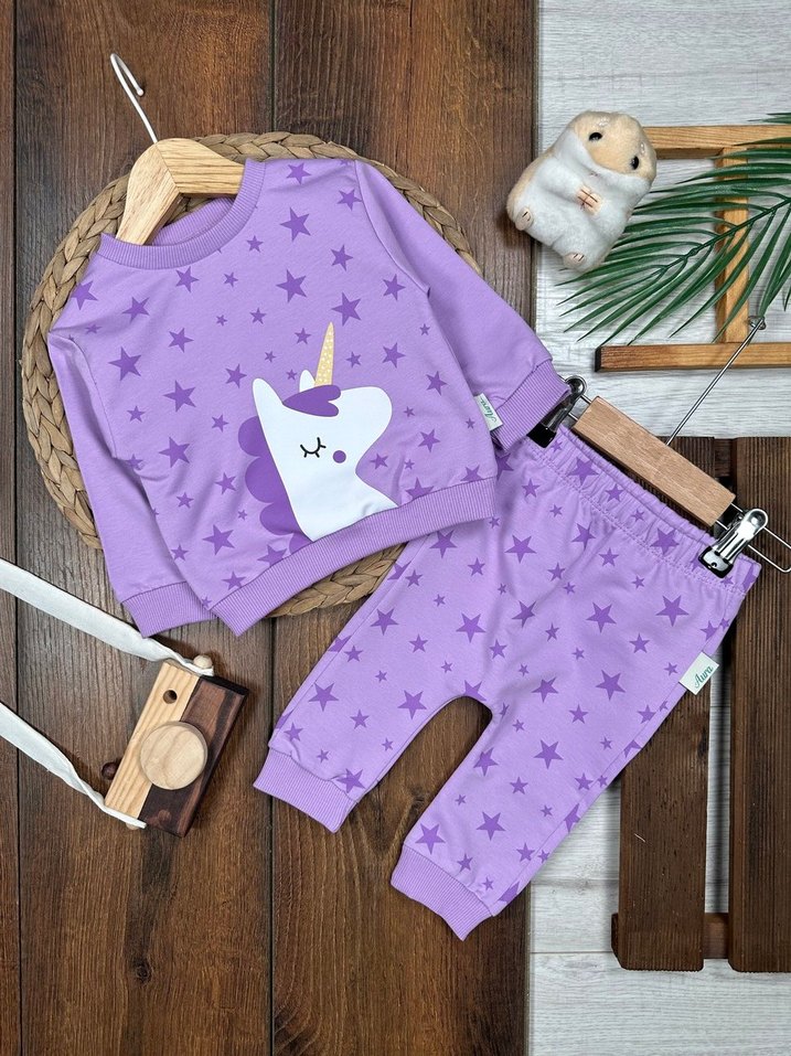 Unicorn Desenli Bebek Pijama Takımı - Görsel 2
