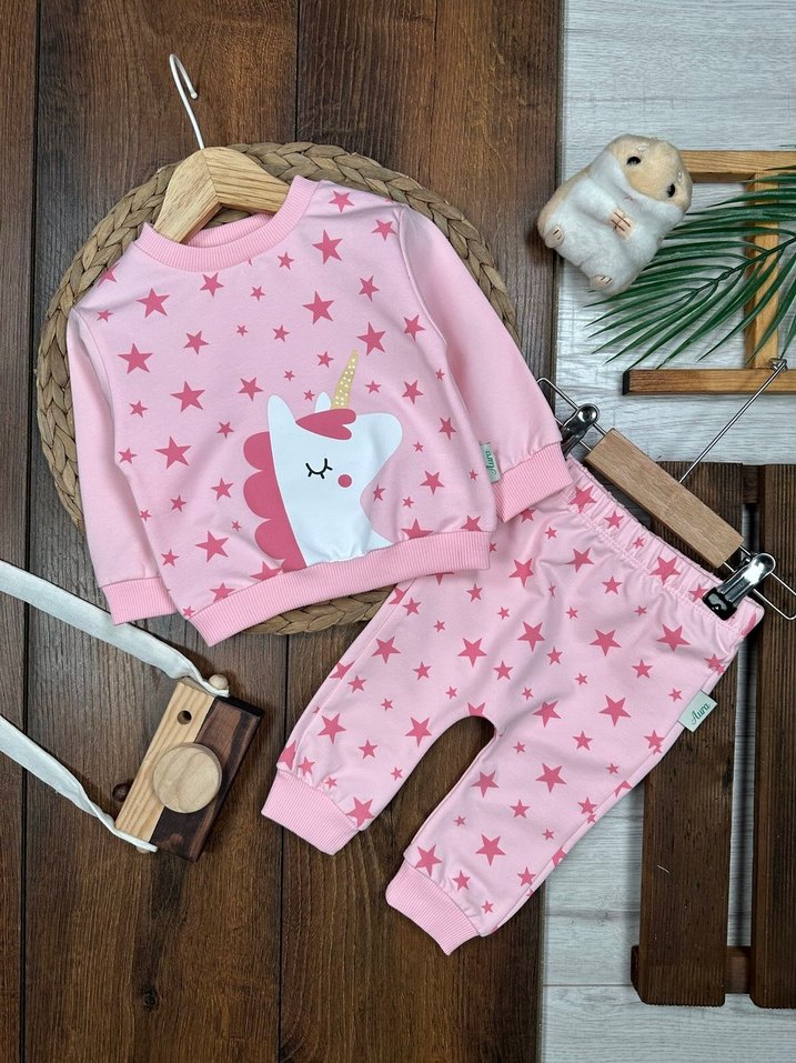 Unicorn Desenli Bebek Pijama Takımı - Görsel 3