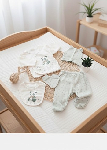 Bebek Hastane Kıyafeti Pamuklu Uzun Kollu - Görsel 2