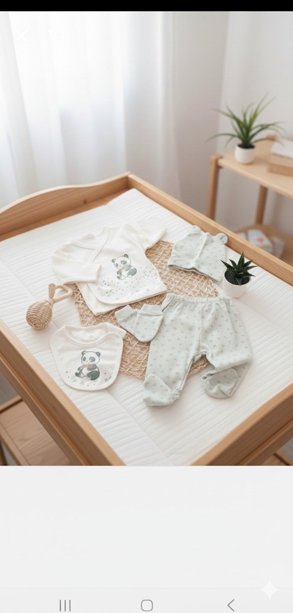 Bebek Hastane Kıyafeti Pamuklu Uzun Kollu - Görsel 2