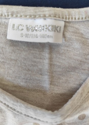 Kız Çocuk Bej Uzun Kollu Baskılı Pamuklu Tişört - Görsel 2