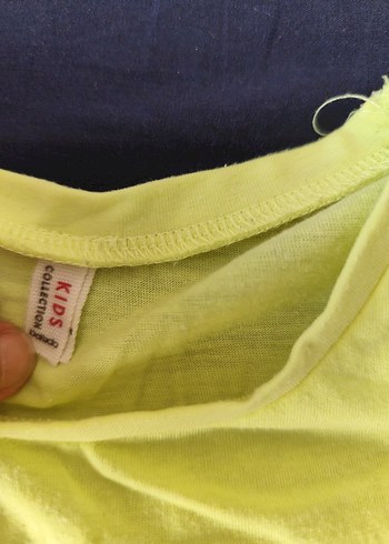 Sarı Baskılı Kız Tişörtü, Rahat Kesim - Görsel 3