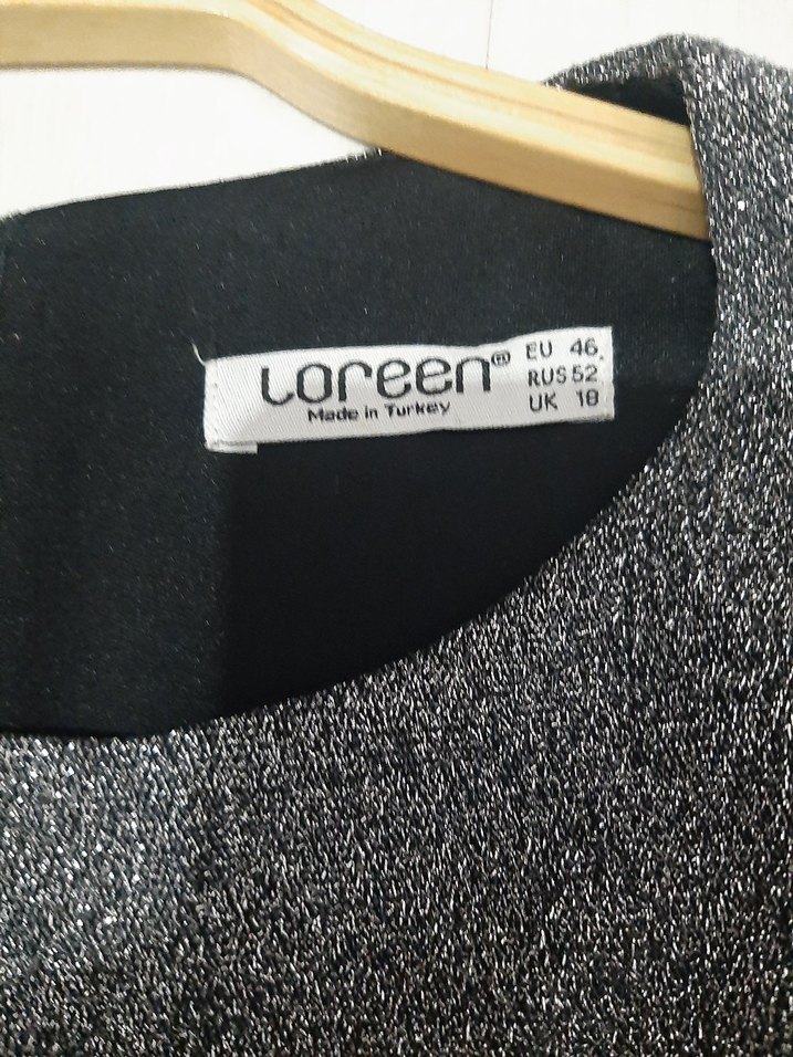 Gri Uzun Kollu Kadın Elbise 46 Beden - Görsel 3