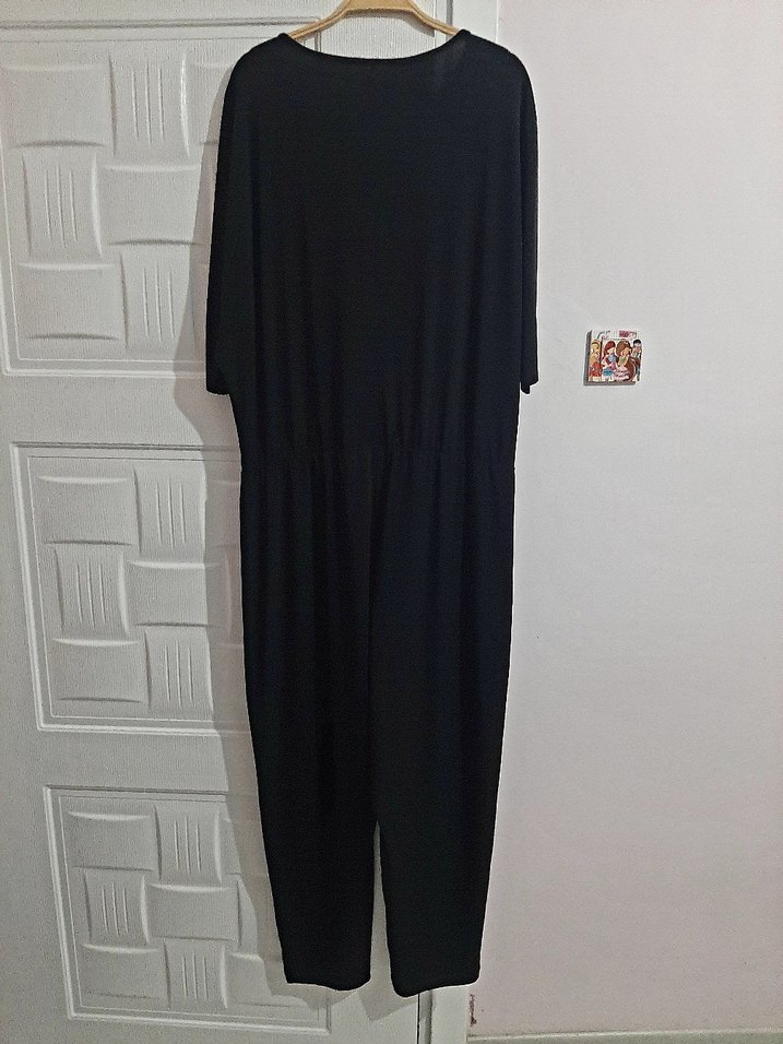 kalitelidir Büyük Beden Siyah Tulum - Görsel 3